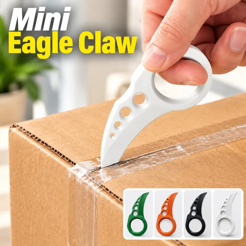 Mini Eagle Claw Box Opener, PLA Finger Safety Cutter Portable Unboxing Tool for Parcels Letters Envelope Package Cutting