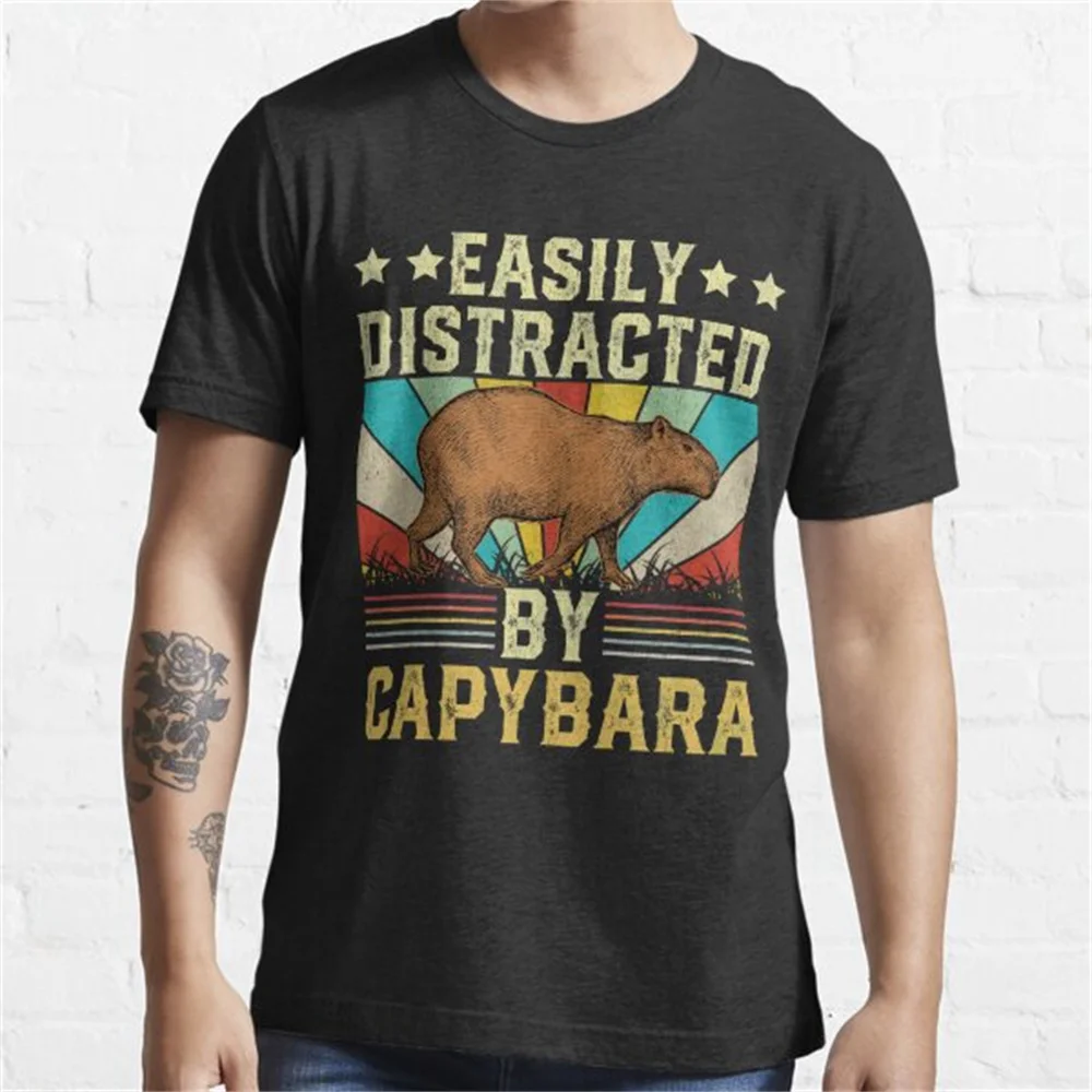 

kapibara Capybara High Quality Cotton EU size t-shirts summer anime streetwear men Tee harajuku man clothing