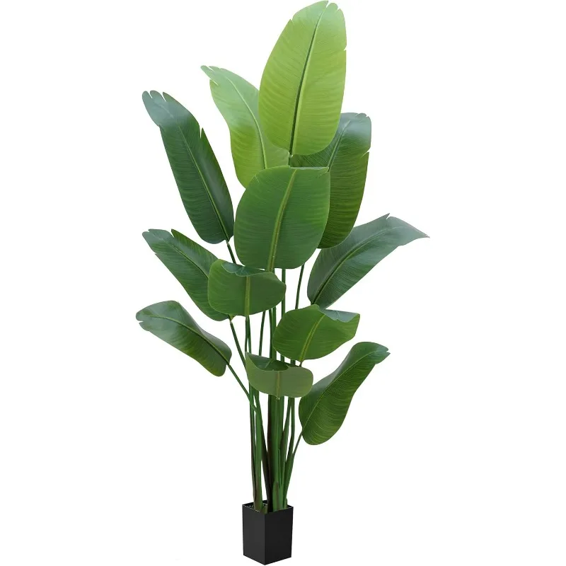 Bird of Paradise Plant Artificial 6ft,Faux Plants Indoor Tall with 12 Trunks - The Perfect Indoor Silk Floor Plant for Home