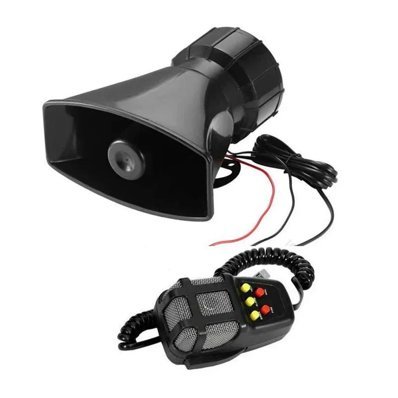 مكبرات صوت بوق هواء السيارة ، صفارة إنذار بصوت عال للشرطة ، صفارة إنذار شرطة ، إنذار تحذير ، مكبر صوت للشاحنة ، صوت 7 ، 12 فولت ، W ، جديد