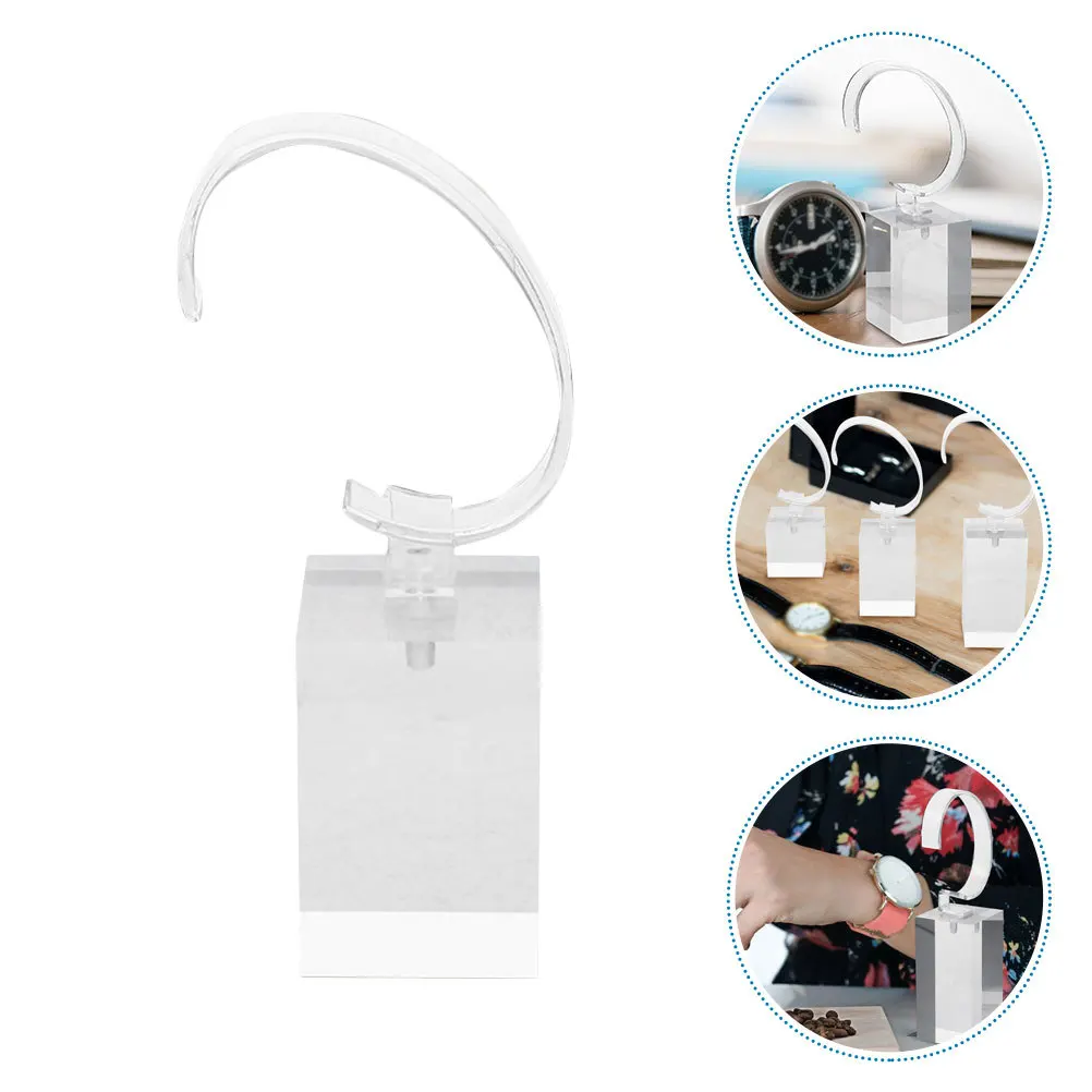 

Plastic Transparent Watch Display Holder Smartwatch Stand Bracelet Bangle Rack Scratch Proof Acrylic Display for Home Office