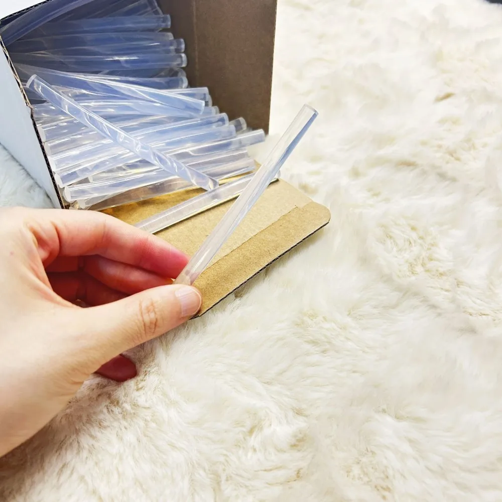 50PCS High viscosity Hot melt adhesive stick White and transparent Repair Tools DIY Food Grade Glue Strip 7x100mm
