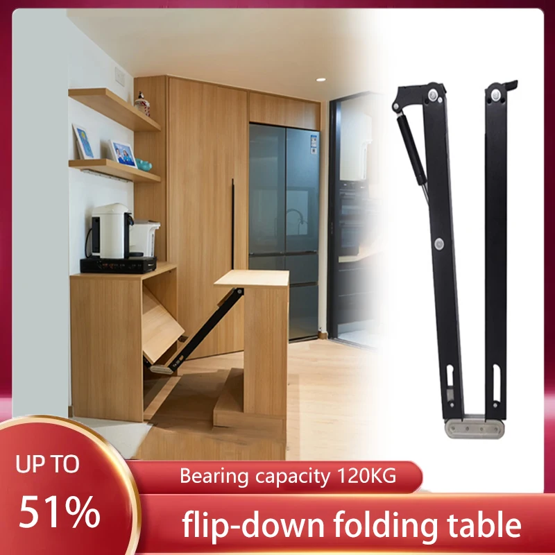 

Flip-down Foldable Table Retractable Tabletop Pull-out Retractable Dining Table Desk Invisible Hardware Accessories Slide Track