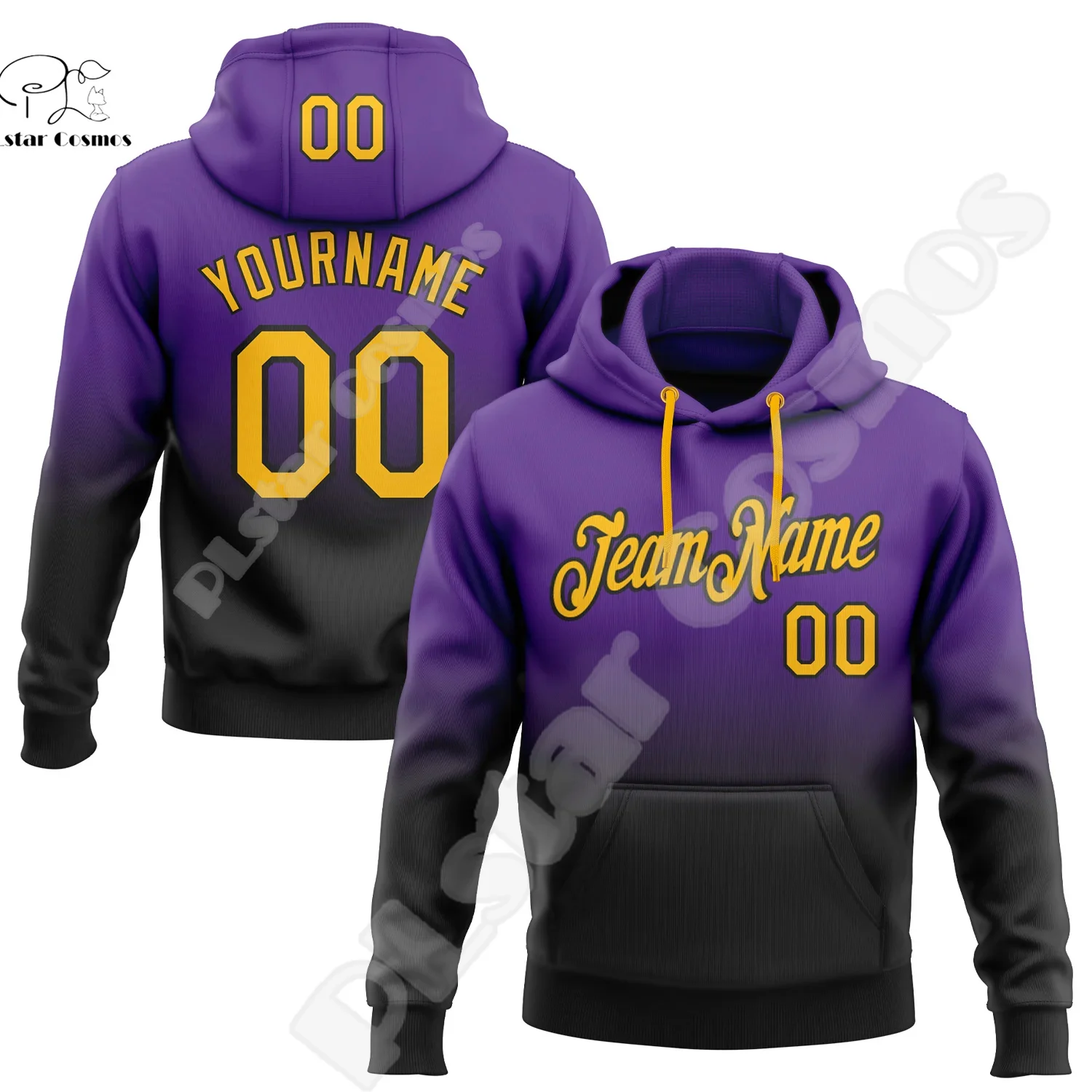 Custom Name Logo Gradient Graffiti Colorful Polyester Tracksuit Pullover 3DPrint Harajuku Casual Retro Vintage Hoodies Jacket 16