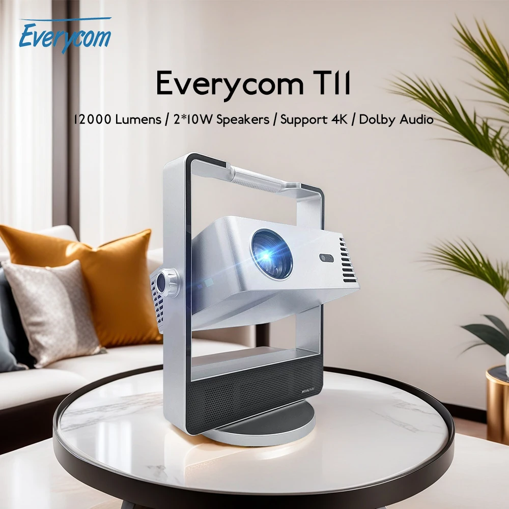 

Everycom T11 1080P Projector Full HD 2K 4K Video Movie Beamer 5G WiFi Android Projector Home Theater Cinema Smart TV With Dolby