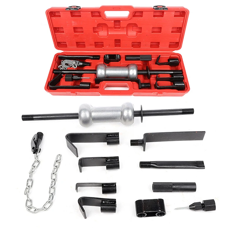 13PC Heavy Duty Dent Puller W/13lbs Slide Hammer Auto Body Truck Repair Tool Kit