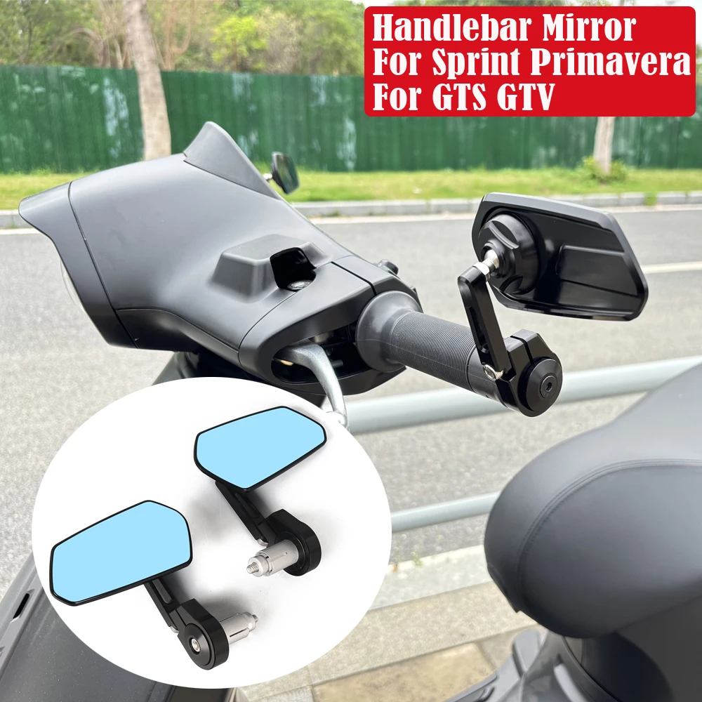 Image of Neuer Motorrad-Lenkerspiegel Dreieckiger Lenkerendenspiegel Rückspiegel für Vespa Sprint 150 Primavera GTS 300 GTV Zubehör