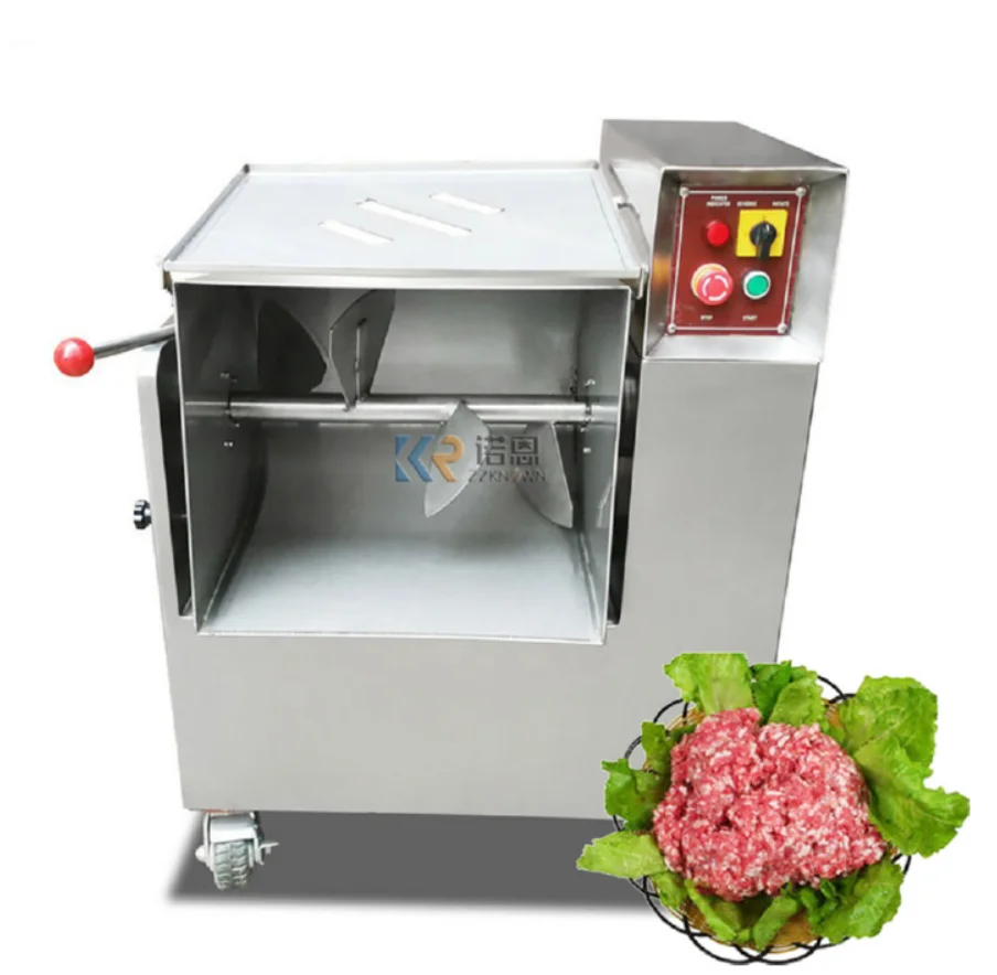 New Stainless Steel Electric Stuffing Machine Meat and Vegetable Seasoning Mixer 70L Capacity Dumpling Sausage Ttuffing Machine