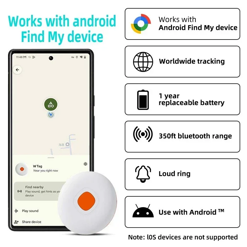 Anti-Lost Bluetooth Tracker Tag Smart Locator 100dB Alarm Sound For Keys Pets Bag Suitcase Find My Device