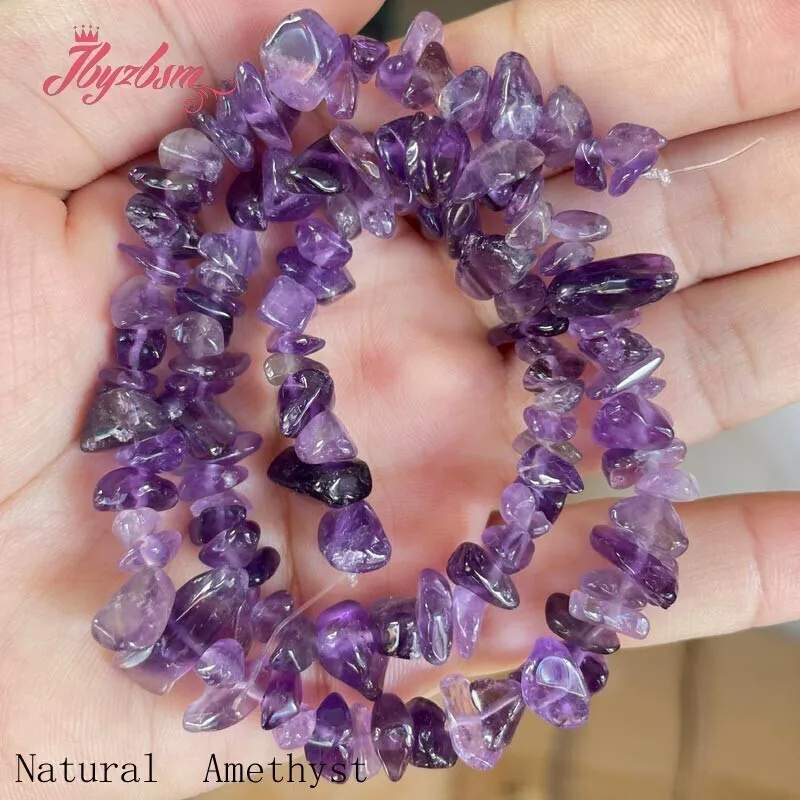 

Chips Freefrom Round Drop Square Amethyst Natural Stone Spacer Beads for DIY Craft Charms Necklace Bracelet Jewelry Making 15"