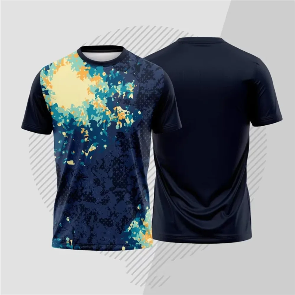 Simple Sports Tennis Uniforms Summer Fashion Quick Dry3DPrint Plus-sizeShort SleeveTshirt Casual Crew Neck Breathable UnisexTees