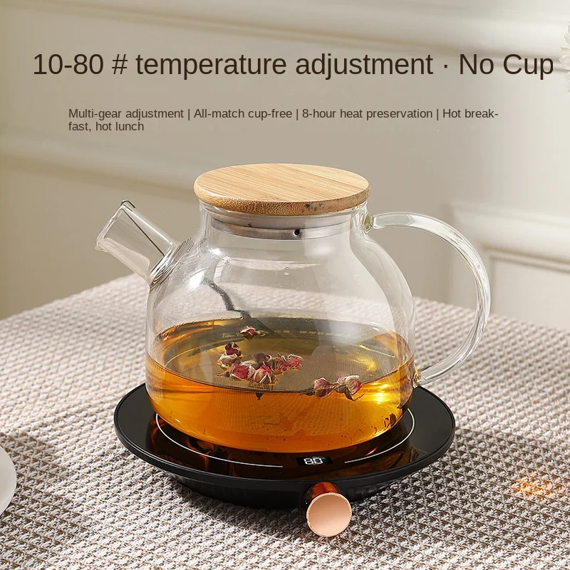 Calentador de tazas eléctrico de 220V, temperatura ajustable de 80 ℃, calentador de agua para el hogar, alfombrilla para taza de agua para invierno, bebida caliente de leche y café
