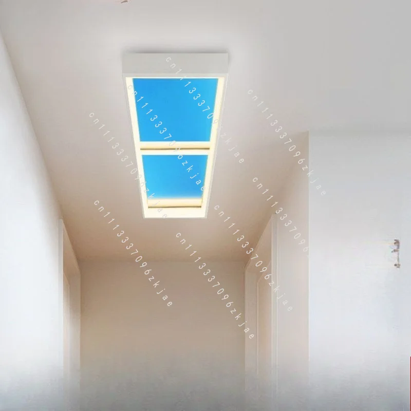 Modern Ultra Clear Sky LED Flush Mount Ceiling Light Natural Sunlight Window Effect Bedroom Hallway Corridor Passage Home Decor