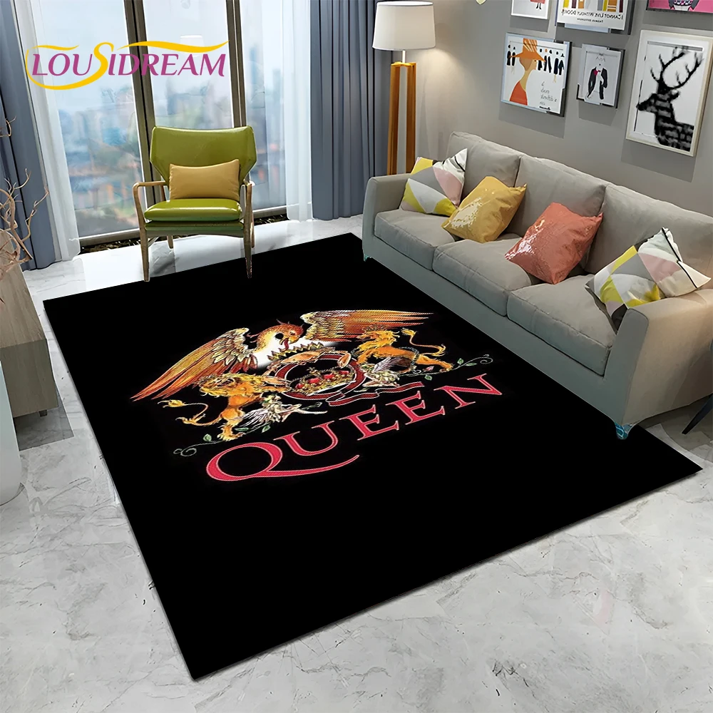 Classics Queen-Rock-Band Freddie Carpet Rug for Home Living Room Bedroom Sofa Doormat Decor,kid Play Area Rug Non-slip Floor Mat