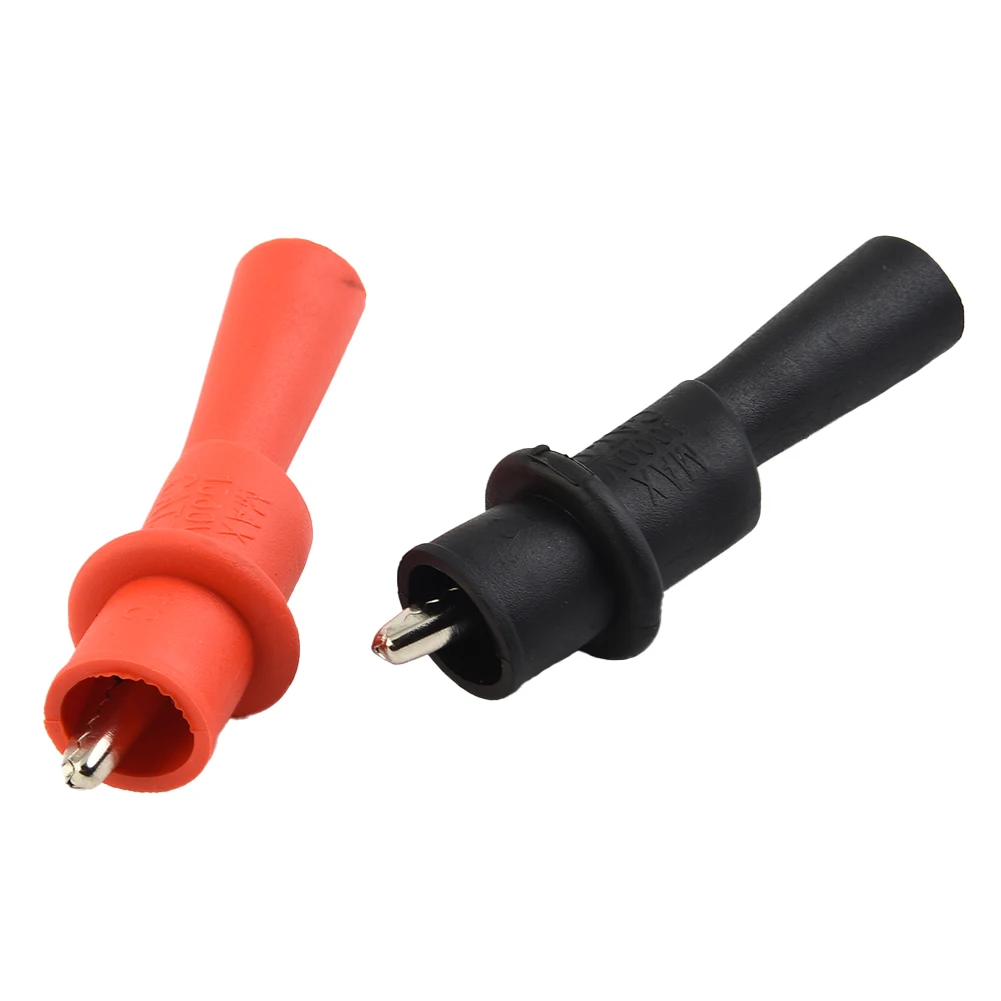 Measuring Tools Clamp 2x Multimeter 1Pair AC DC 10A 1000V For Multi-Meter Tester Red+Black Wire Tips Test Clip
