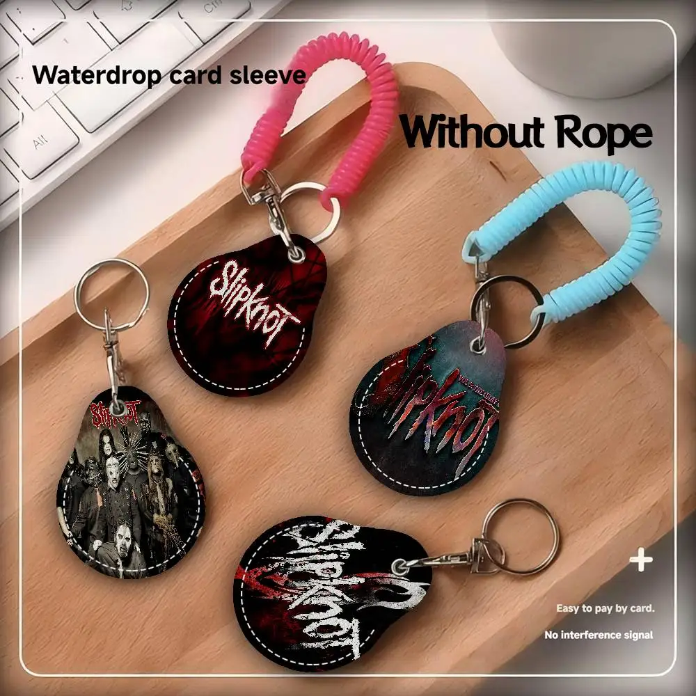 Porte-cartes de visite S-Slipknot en forme de mini goutte d'eau, porte-cartes d'accès communautaire, protecteur de carte d'ascenseur à capteur, porte-clés