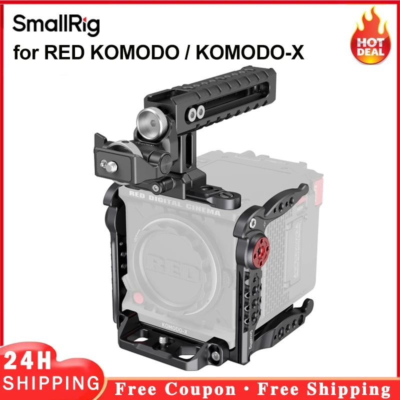 

SmallRig 4110 Basic Cage Kit for RED KOMODO / KOMODO-X ,For Low-angle Shooting Front and Rear Adjustment, New Bionic Design