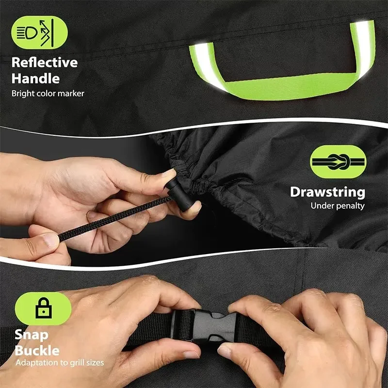420D Oxford Fabric Outdoor BBQ Covers,Waterproof/Rip-Proof/Dustproof/UV-Resistant,for Weber,Electric Charcoal Gas Grill Covers view 5