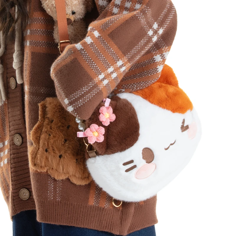 حقيبة ظهر عصرية لطيفة من القطيفة العملاقة على شكل باندا هريرة حقيبة كتف ناعمة منفوشة للفتيات للاستخدام اليومي حقيبة نزهات كاجوال للسيدات كاواي