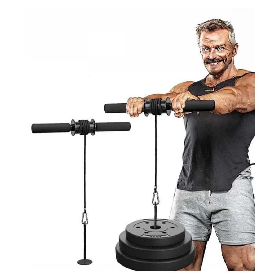 Forearm trainer Arm strength trainer Fitness equipment strength lifting rod rope winder Forearm arm exercise