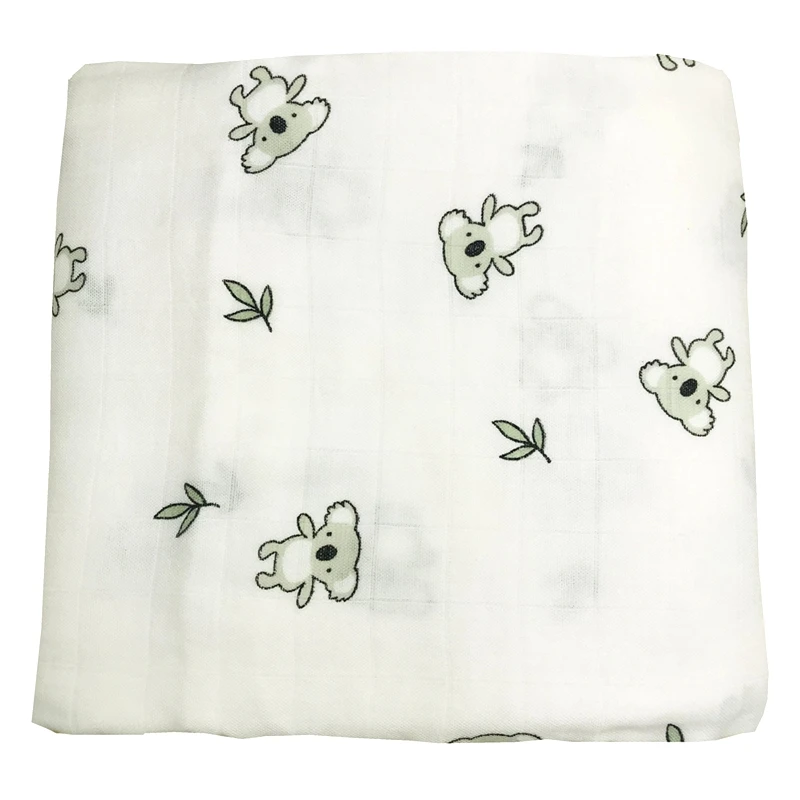 كوالا 120x120 سنتيمتر الخيزران القطن الطفل التقميط لينة الوليد التفاف البطانيات الطفل الشاش قماط بطانية قماط بطانية #3