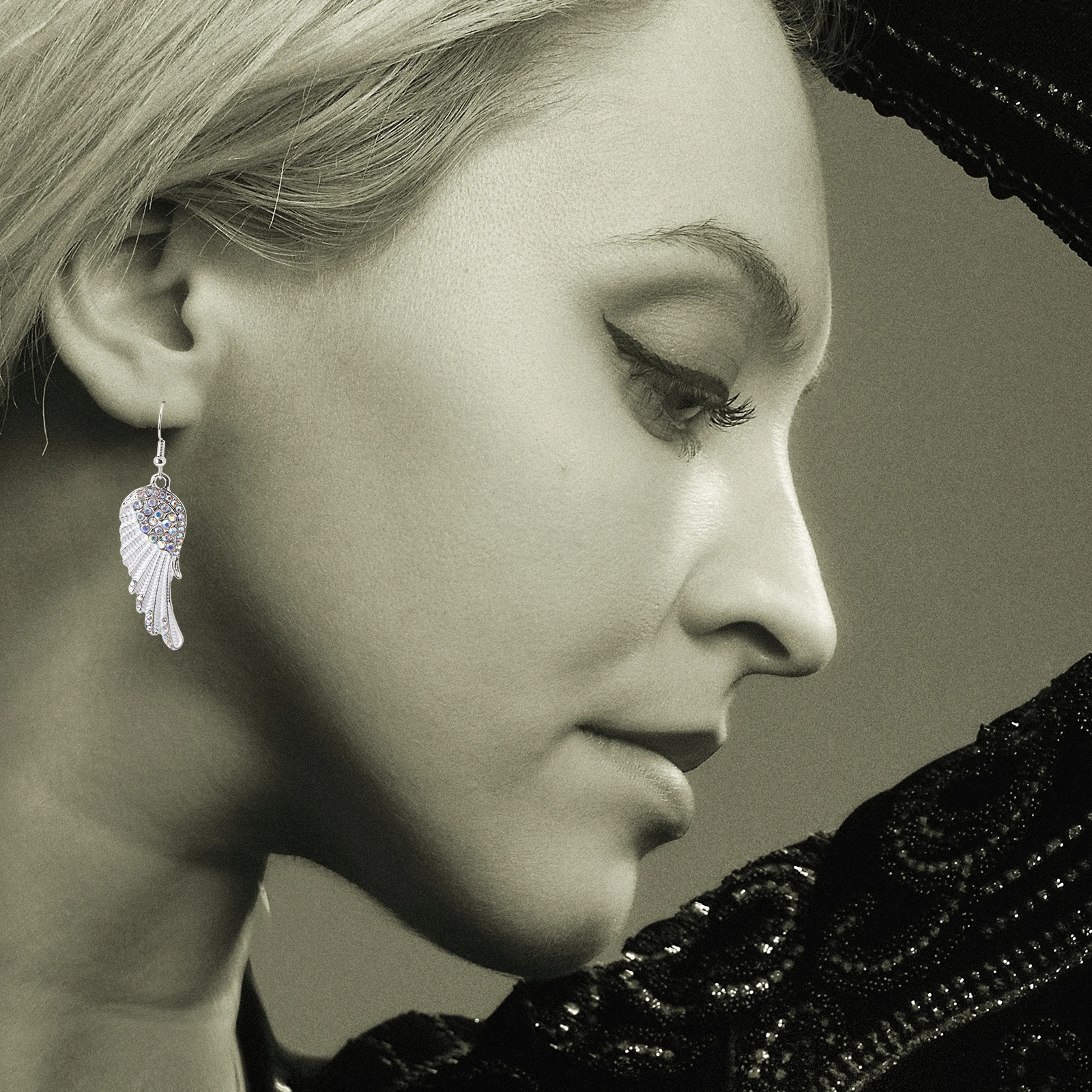 Orecchini a ali Design da sposa Ciondola gioielli da sposa per donna Donna