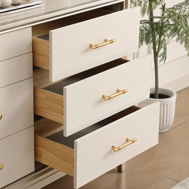 CX American solid wood porch cabinet, simple modern living room, French storage, drawer storage, chest cabinet