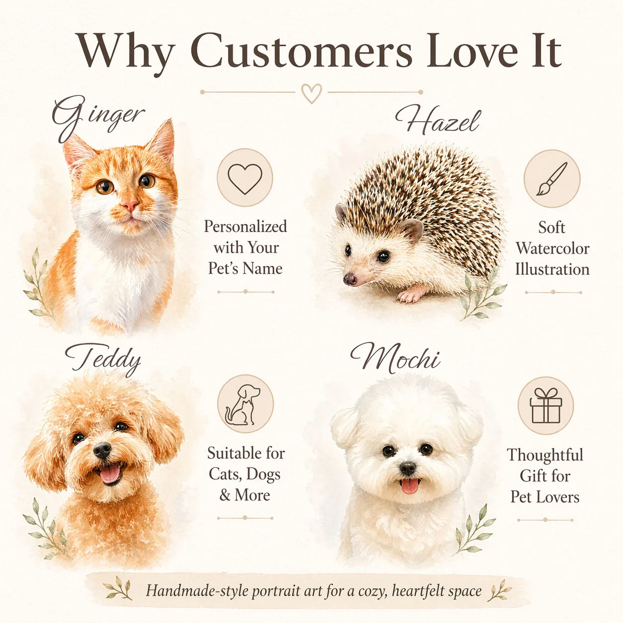 Personalisierter Haustier-Porträt-Druck, Individuelles Haustier-Namen-Wandbild, Hund Katze Vogel Igel Porträt, Haustier-Gedenkgeschenk, Kinderzimmer-Dekoration – Detail 10