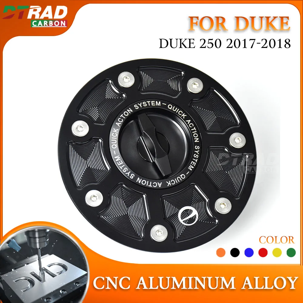 

Аксессуары для DUKE 250 2017-2018 DUKE250, крышка топливного бака из алюминиевого сплава с ЧПУ, конверсионная крышка бензобака, комплект обтекателя мотоцикла