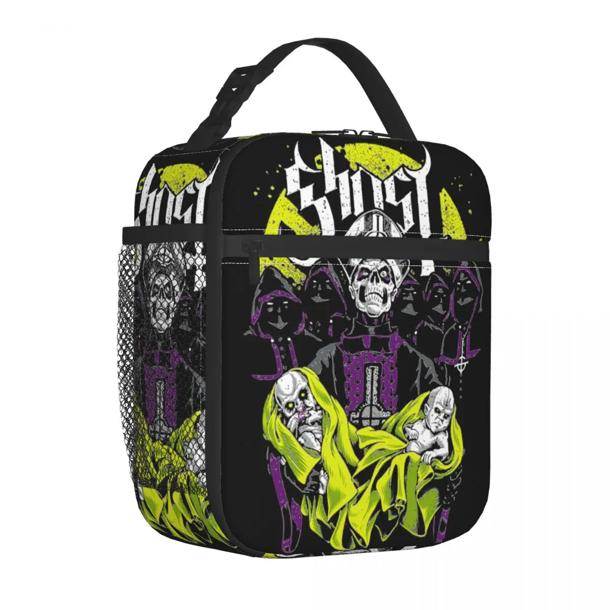 Ghost B.C. fiambrera con aislamiento de Metal pesado, bolsa enfriadora, contenedor de comida, Tote portátil, fiambrera, viaje escolar para niños y niñas