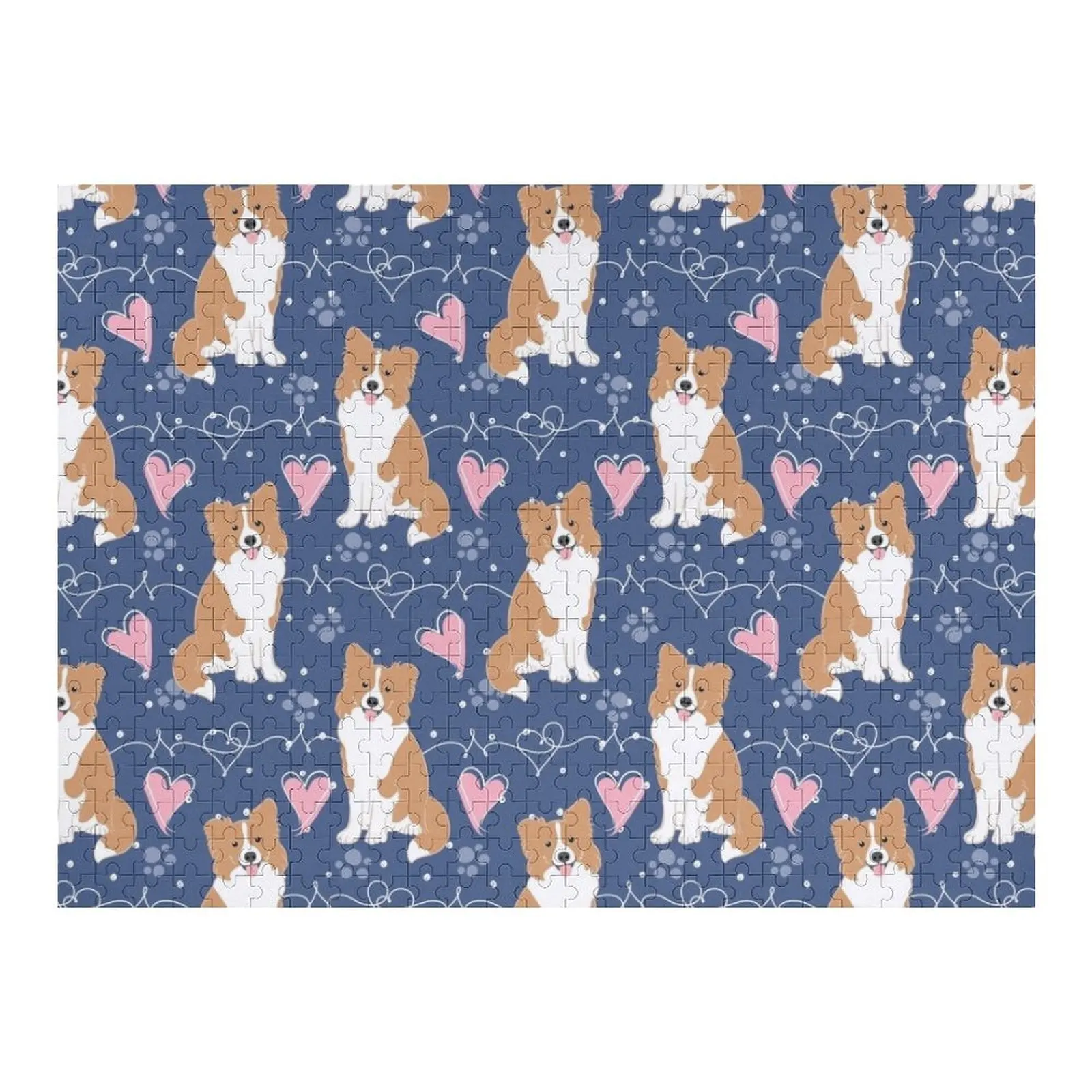 

LOVE Red Border Collie Jigsaw Puzzle Имя Деревянная игрушка Деревянная головоломка для взрослых на заказ