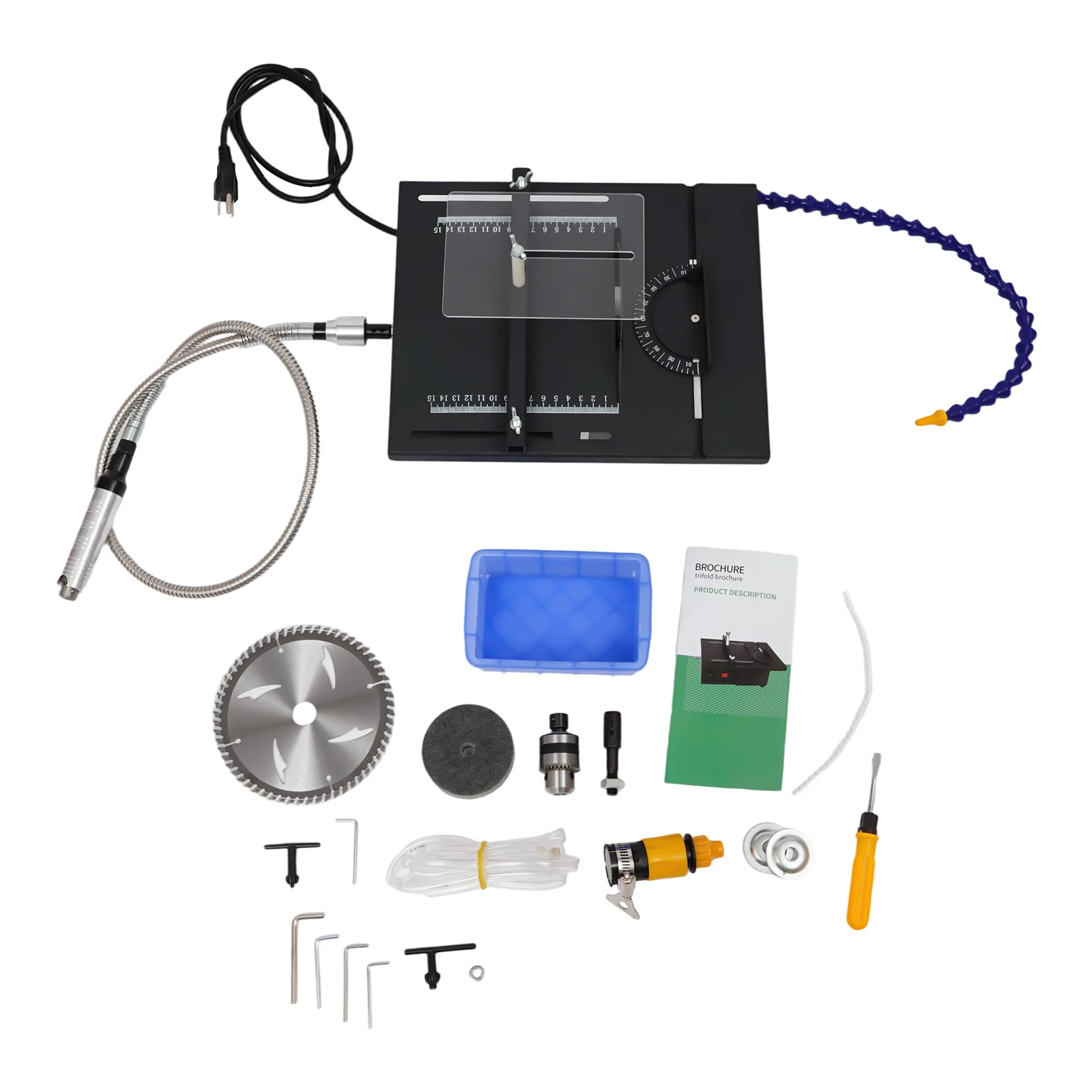 Modern Bench Polisher Faceting Machine 1850W Stepless Speed 110V US Plug Tabletop Jade Stone Cutting Polishing Machine