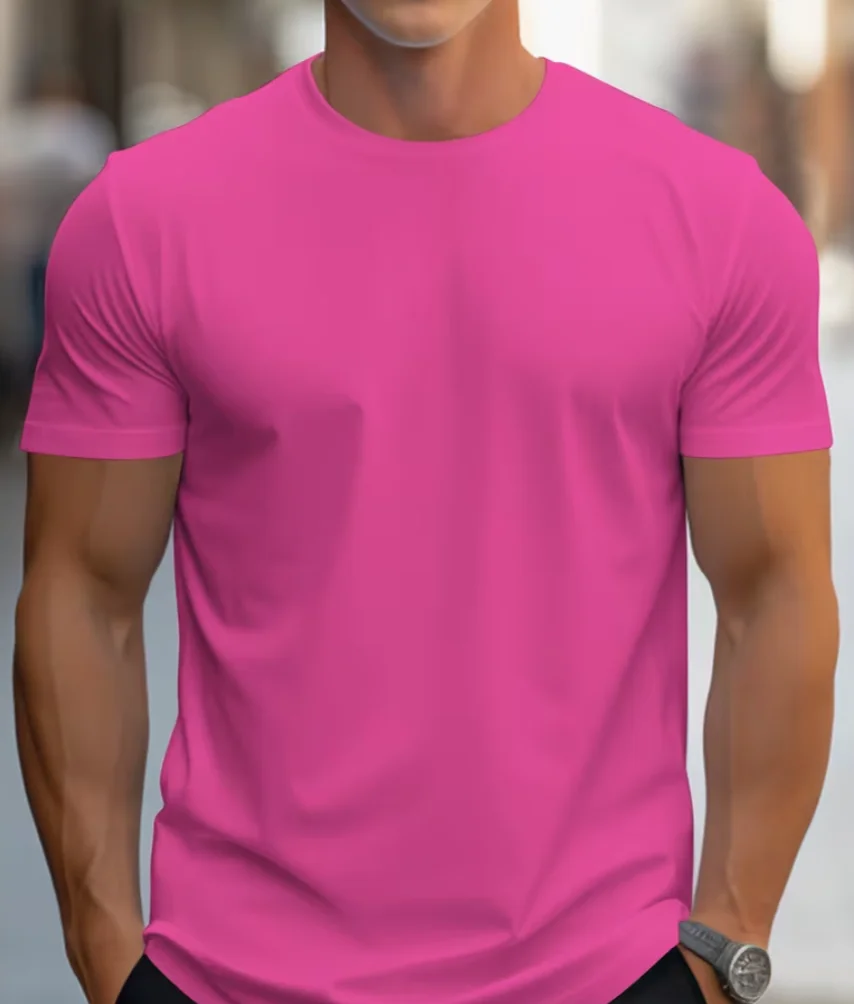 Men's and Women's Comfortable Solid Color Short Sleeved T-shirt Breathable Summer Casual Top Casual Wearclothing, Minimalism