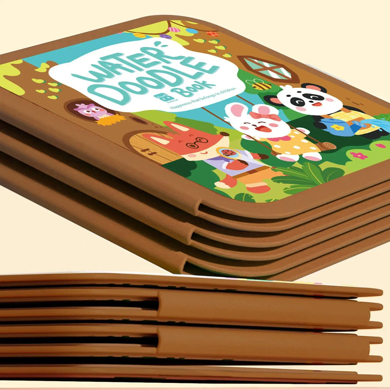 1PC Kinderen Aquarel Magisch Boek Herbruikbaar Aquarel Werkboek voor Kinderen Dier Cartoon Schilderen Boek Onderwijs Speelgoed