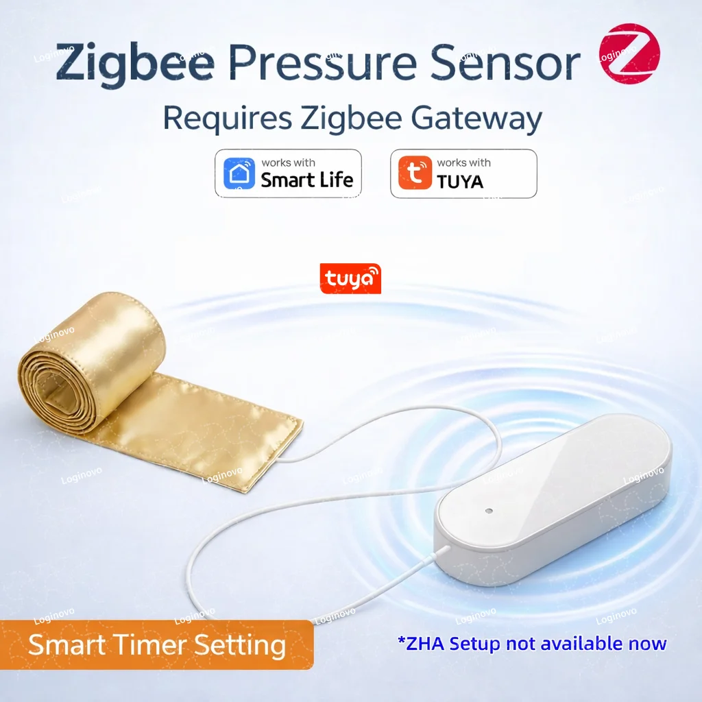 Zigbee Pressure Sensor Pad Smart Home Occupancy Exit Alarm Detector Gravity Detection For TUYA Smart Life Automation Hub Require