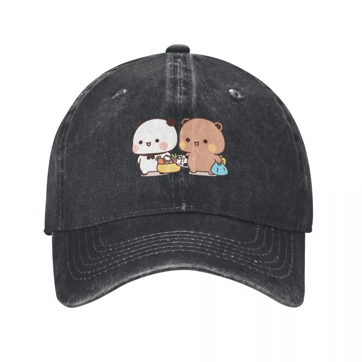 Cute Bubu And Dudu Go To Grocery Together Baseball Cap Beach Outing Golf Hat custom Hat hiking hat Sun Hats For Women Men's