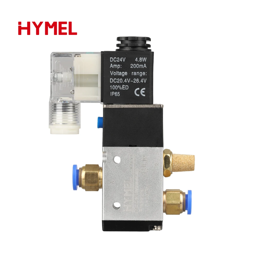 3V210-08 DC12V DC24V AC110V AC220V Pneumatic Fittings 3 Way 2 Position Air Directional Control Solenoid Valve