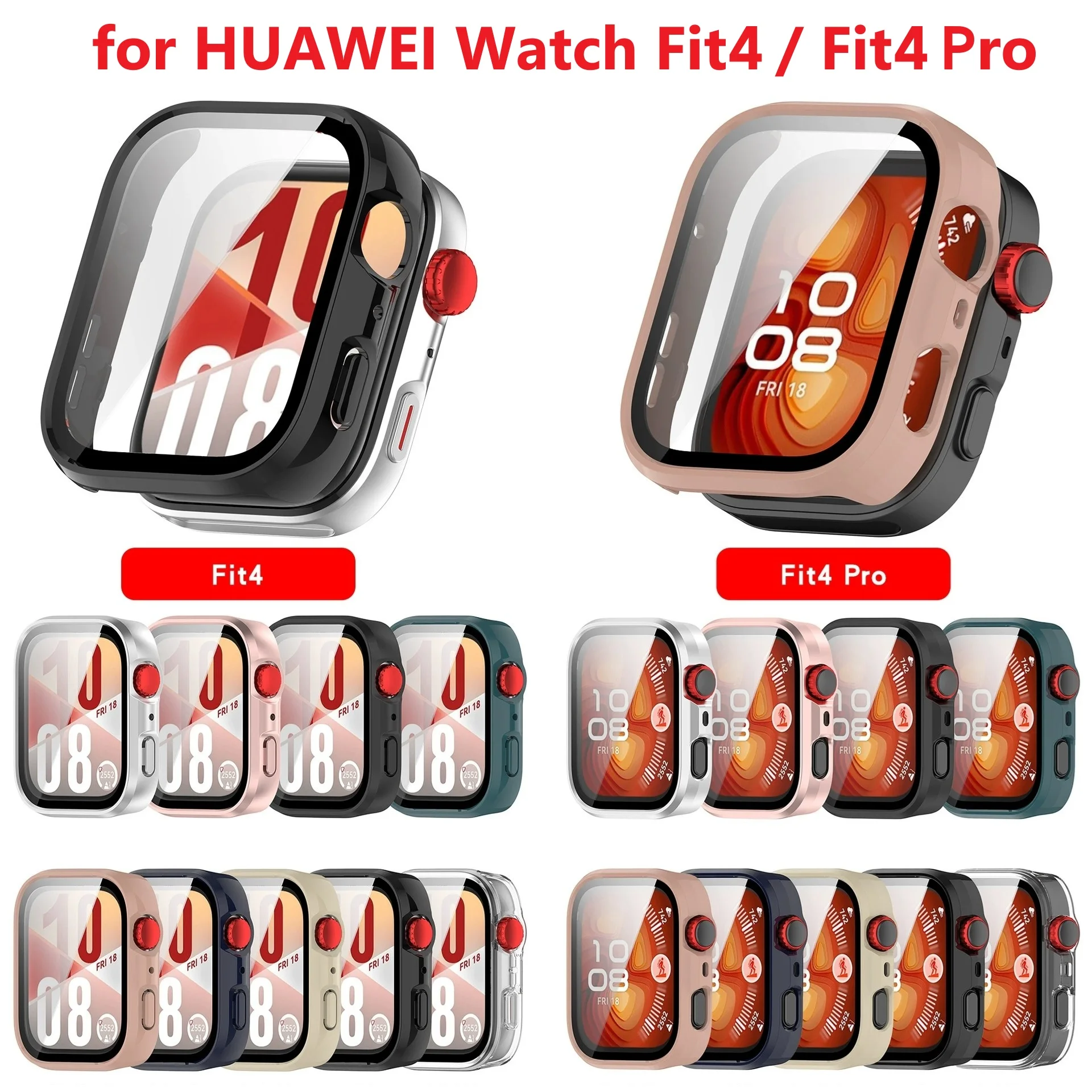 

30 шт. защитный чехол для ПК для HUAWEI Watch Fit4/Fit 4 Pro Smartwatch, бампер, полное покрытие из закаленного стекла, защитная крышка для экрана
