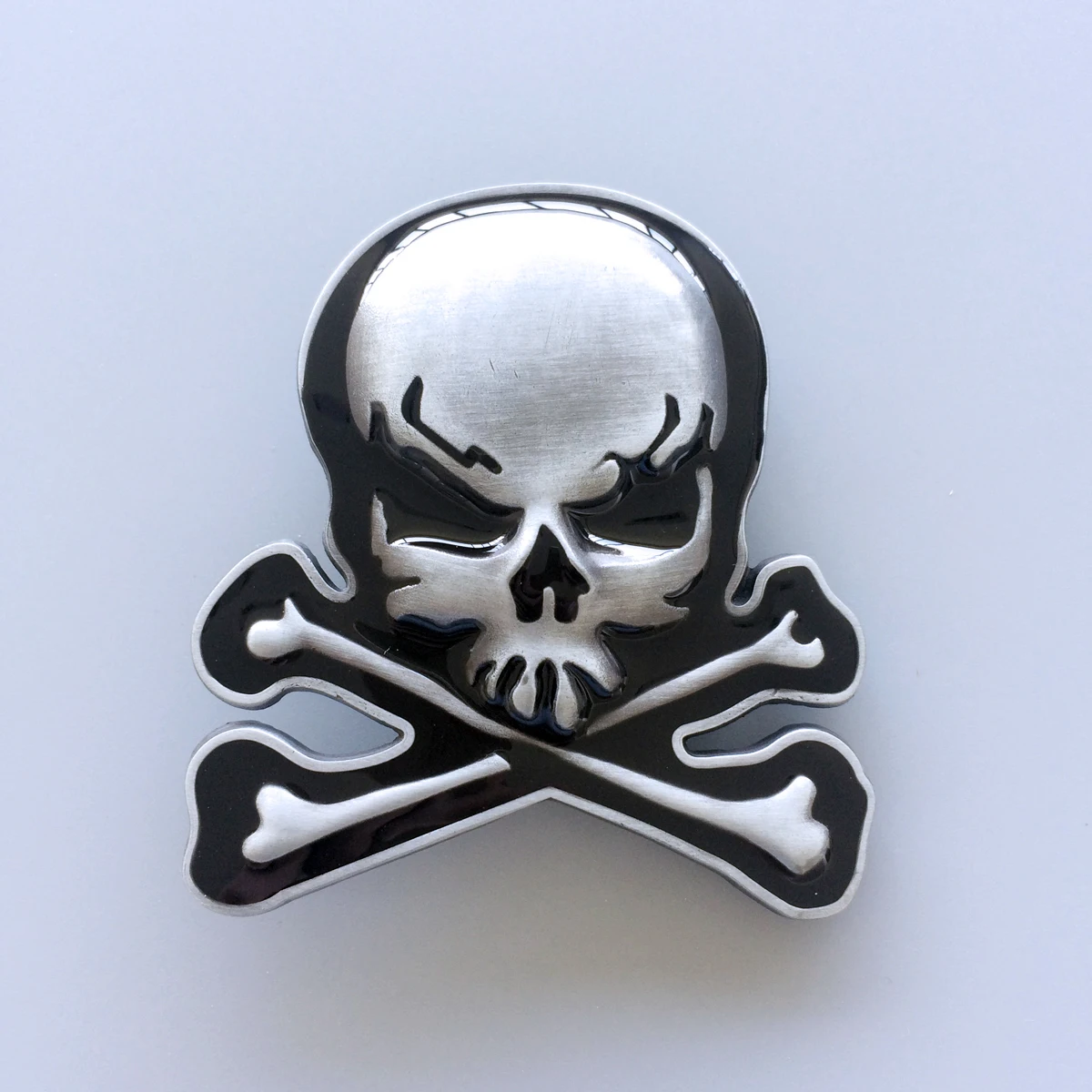 Vintage Skull With Bones Belt Buckle BUCKLE-SK013