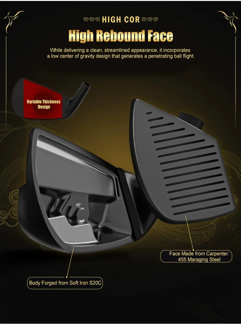 High End Right Handed Titanium Graphite Driver Hollow Golf Iron Men Full Set Golf Club Golf Clubs