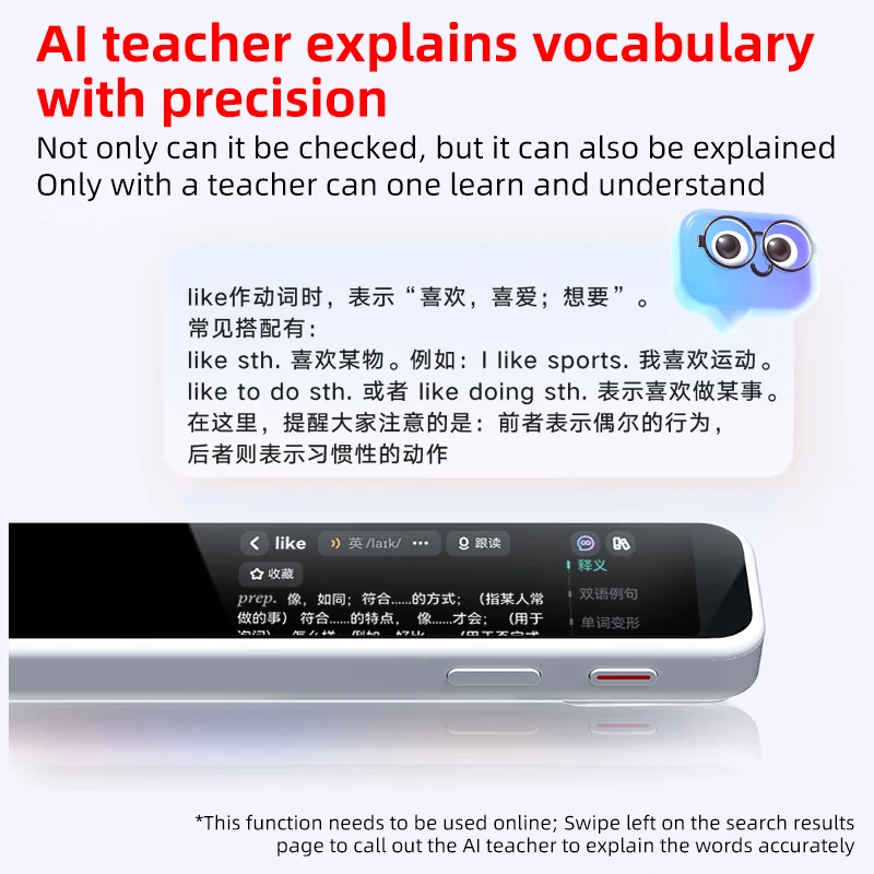 NetEase Youdao A6Pro Penna per traduttore di scansione vocale intelligente Penna per traduzione offline Thesaurus super grande Penna per dizionario professionale