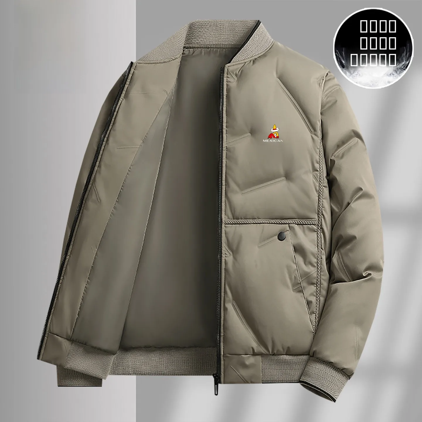 معطف شتوي للرجال من Thiened معطف شتوي مقاوم للرياح دافئ مبطن بالقطن معطف Faion Urban Sle طويل Sve ort Length...