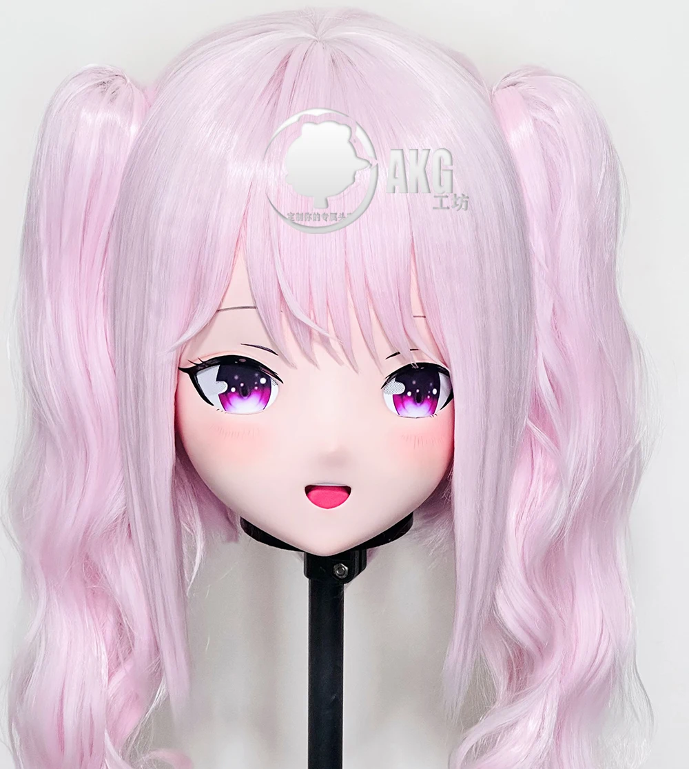 

(AL105) Customize Character Crossdress Female/Girl Resin Half/Full Head With Lock Cosplay Japanese Anime Game Role Kigurumi Mask