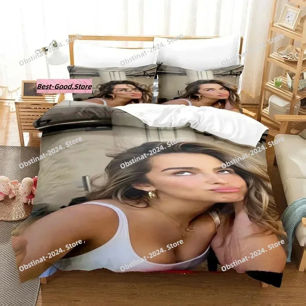 Addison Rae Bedding Set Single Twin Full Queen King Size Bed Set Aldult Kid Bedroom Duvetcover Sets 3D Print Air conditioning is