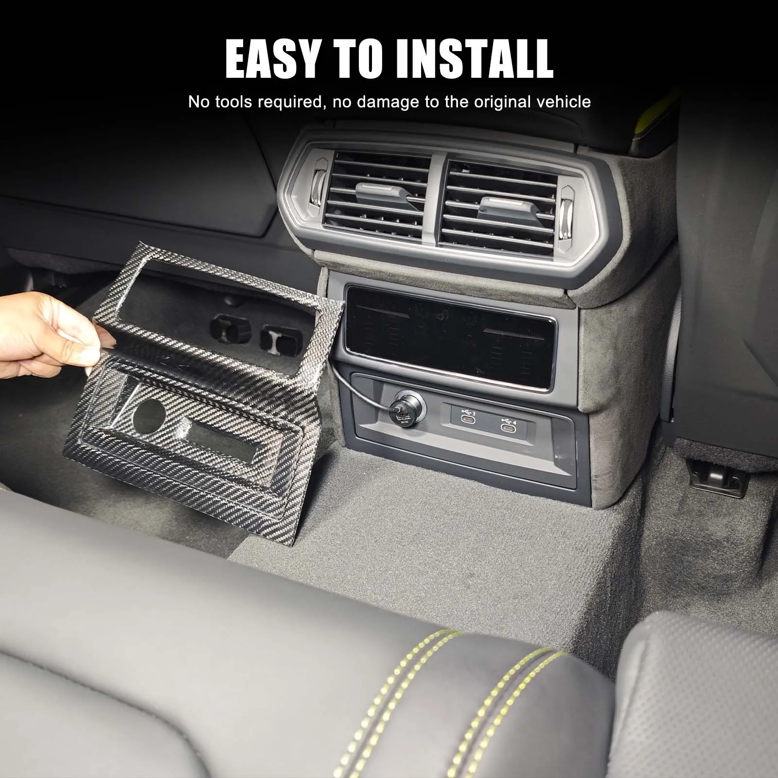 

For Lamborghini URUS 2022-2023 Real Carbon Fiber Car Rear Air Conditioning Vent Frame Cover Trim Car Accessories Interior