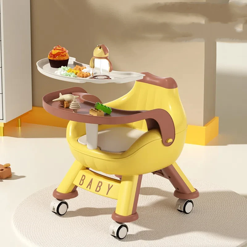 كرسي مرتفع للأطفال على شكل موز - كرسي أطفال لطيف مضاد للانزلاق مع حزام أمان 5 نقاط #3