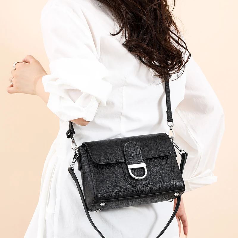 

Роскошная сумка на плечо из 100% воловьей кожи для женщин, повседневные однотонные дизайнерские сумки, брендовый кошелек, модный женский рюкзак из натуральной кожи