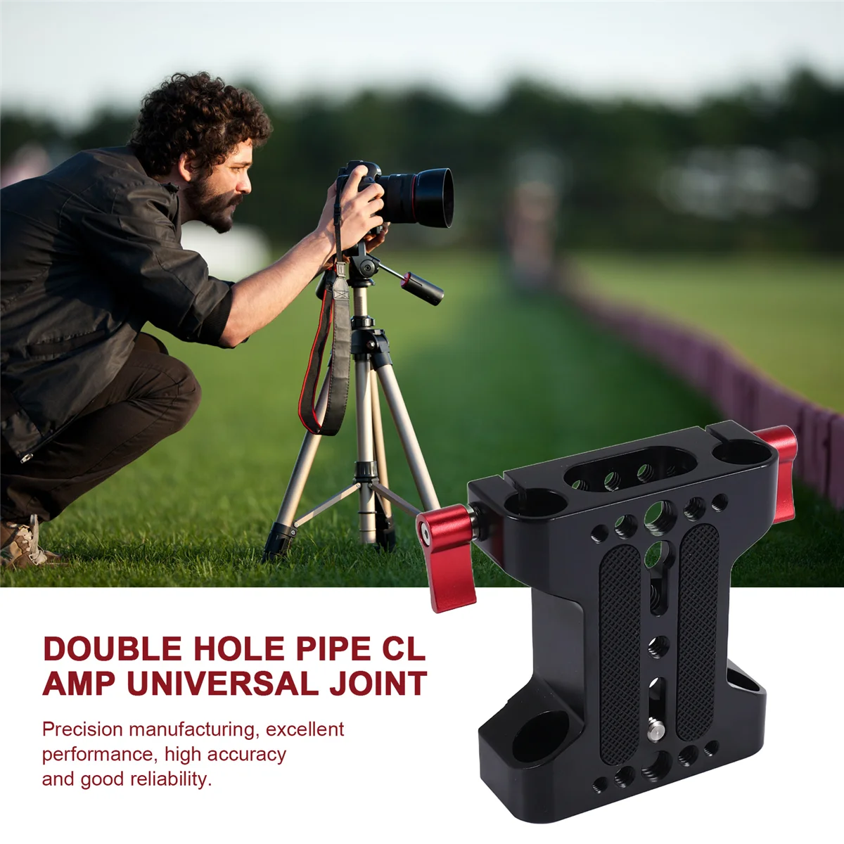 Multifunction Camera Base Plate with 15Mm Rod Rail Clamp for Dslr Camera Shoulder Rig Support