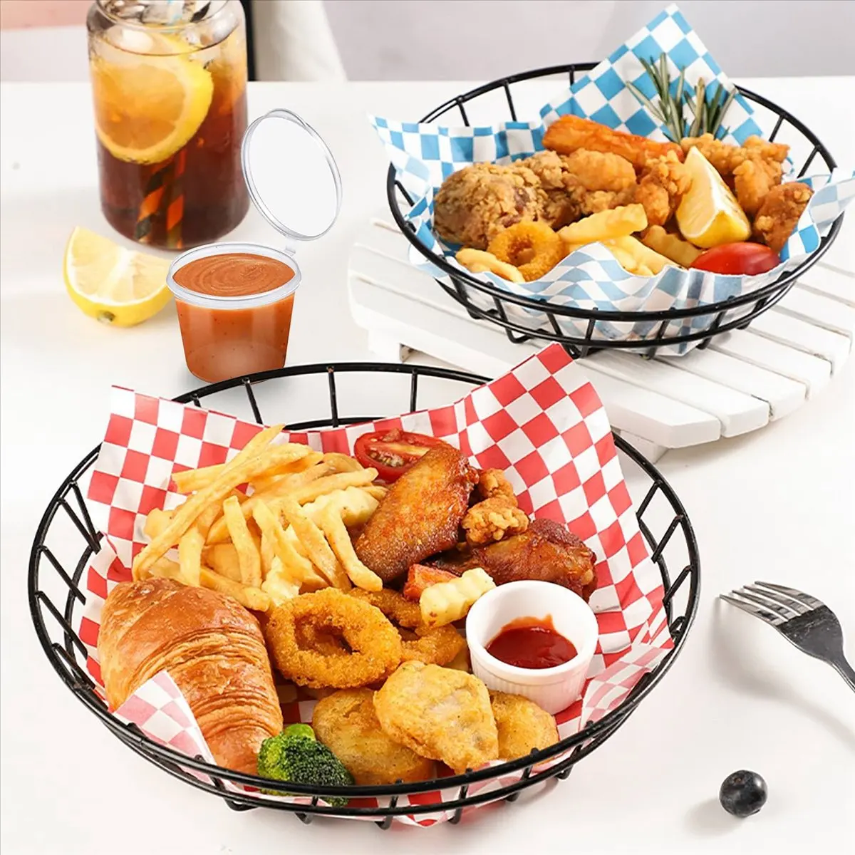 A75K 100 x 1Oz Round Food Container Pots with Lids,Hinged Sauce Pots Reusable Jelly Shot Cups Small Pot Restaurants - view 6