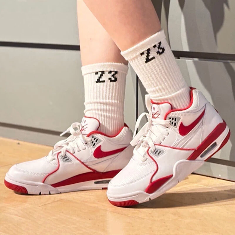 Nike AIR FLIGHT 89 OG รองเท้าผู้ชายกันกระแทกสบายแฟชั่นย้อนยุคกีฬารองเท้าบาสเก็ตบอล HM3467-100